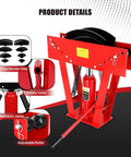 16 Ton Manual Hydraulic Pipe Bender With 45 Steel Frame For Copper And Metal Tubes Includes 8 Dies, showing detailed components.