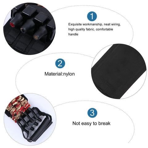Sturdy Chest Expander Rope For Pectoral Training With Cushioned Waist Lightweight Nylon Build Resistance Bands For Chest