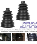 CV Boot Repair Kit For Most Vehicles 19 To 24 Mm Shaft, Heavy Duty High Temp Axle Boot With 4 Stainless Clamps And 6 Cable Ties