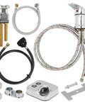 Pro Grade Shampoo Bowl Faucet Kit With Vacuum Breaker, Hose And Sprayer, Durable Brass Hair Salon Sink Replacement Part For Shampoo Bed