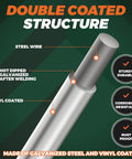 One Quarter Inch Welded Hardware Cloth Twenty Four By Fifty Foot Coil For Chicken Coop And Small Animal Pen With Hot Dipped Galvanized Finish To Lock Down Critters And Make Fence Work A Breeze, showcasing double coated structure with steel wire and vinyl finish.