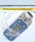 Hella Precise Compact Digital Inline Mass Flow Sensor For Multiple Gases And Water with waterproof design and digital display.