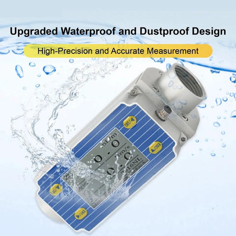 Hella Precise Compact Digital Inline Mass Flow Sensor For Multiple Gases And Water with waterproof design and digital display.