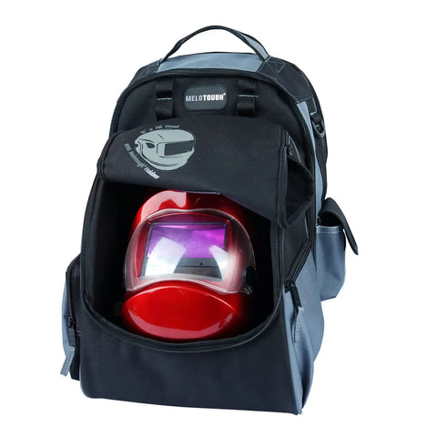 Heavy Duty Welding Backpack For Tools And Helmet, Detachable Helmet Compartment, Large Capacity Extreme Gear Pack With Military Grade Fabric