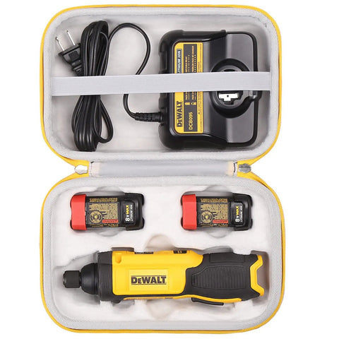 Hard Travel Storage Case For DEWALT 8V Max Cordless Screwdriver Kit DCF682N1 DCF680N2 With Grey Interior Durable EVA PU Hard Case Custom Fit