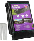 Heavy Duty Weed Barrier Fabric 3 Ft By 50 Ft Woven Ground Cover Breathable Weed Control For Gardening Farming And Driveways Includes 10 U Shaped Pegs For Quick Securing And Long Lasting Ground Coverage package with 10 U-shaped pegs