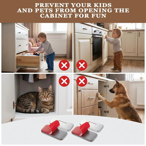 Six Pack Ultra Thin Cabinet Magnetic Catch Set In Stainless Steel For Hidden Door Closures prevents unauthorized access