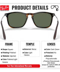 Square Shape Dope Non Polarized Sunglasses For Men With Dark Green Lenses Modern Edge Details