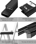 Details of the Two Step Aluminum Folding Ladder With Wide Anti Slip Pedals For Home And Kitchen, Lightweight Portable Stepladder