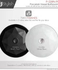 Dope Matte Black Round Vessel Sink 16 Inch Porcelain Over The Counter Bathroom Basin With Enamel Glaze Finish comparison