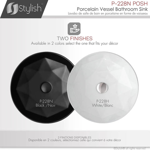 Dope Matte Black Round Vessel Sink 16 Inch Porcelain Over The Counter Bathroom Basin With Enamel Glaze Finish comparison