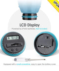 Ultra Large Digital Coin Bank With LCD Counter For All US Coins, 2.8L Capacity Money Jar detail showing blue lid and LCD display.