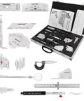 13 Piece Welding Measurement Toolbox Set Stainless Steel Weld Inspection Tools, displayed open with tools and aluminum case