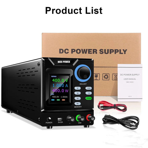 Dope High Voltage DC Power Supply 0 To 400 Volts And 0 To 1 Amp Bench Lab Regulated Power Source With Memory M1 M2 M3 M4