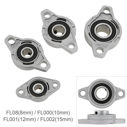 Four DiGiYes KFL08 8mm inner-bore flange-mounted pillow block bearings.