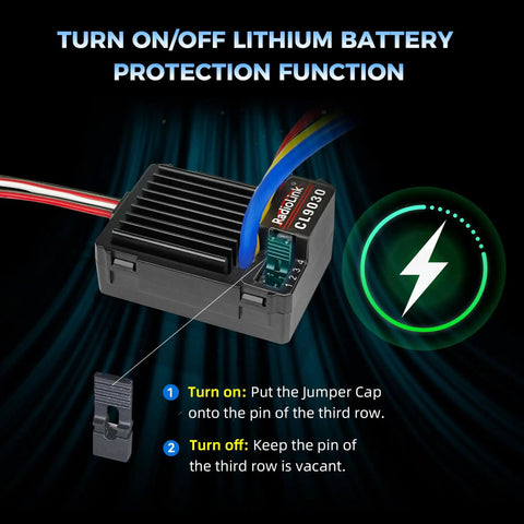 Lithium battery protection function on 90A Waterproof RC Brushed ESC With Dual BEC 5A For 2-4S Cars Boats Crawlers Trucks And Tanks