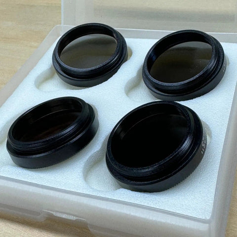 1.25 Inch Moon Filter Kit For Telescope With ND4 ND8 ND16 ND32 in foam-lined case