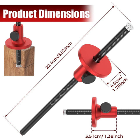 Heavy Hitter Wheel Marking Gauge For Woodworking Projects Featuring Hella Accurate Micro Adjustable Dovetail Mortise Layout Crafted From Rust Resistant Aluminum Alloy With Convenient Dual Measurement Scales