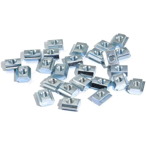 Set Of 30 2020 Series Sliding T Nuts M6 Thread Hammer Head T Nut For Standard 6mm T Slot Aluminum Extrusion Profile Zinc Plated