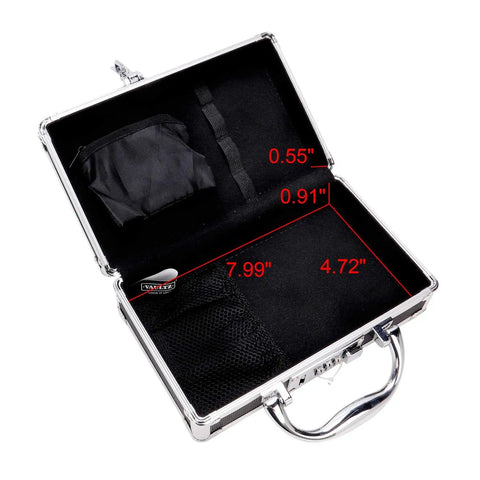 Open Locking Medicine Case With Combination Lock For Home, Travel And Shared Spaces, Portable Lock Box interior view with compartments