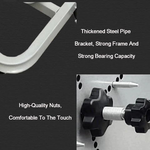 Thickened steel pipe and nuts of Heavy Duty Wire Spool Rack Holder Steel Dispenser for industrial electrical use.