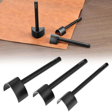 Leather Corner Punch Set With V Shaped Punches In 0.98 In, 1.18 In And 1.57 In For Belts And Wallets, durable alloy leatherworking tool