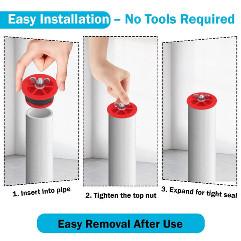 Pro Grade 2 Inch IPS Mechanical Test Plug Kit, Heavy Duty Expansion DWV Pipe Seal for Plumbing Pressure Testing and Temporary Drain Sealing, Reusable, 3 Pack in pipe