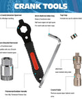 Versatile Bike Crank Puller Tool set with 170mm spanner, 8mm Allen key, top cap, bottom bracket remover, and crank puller