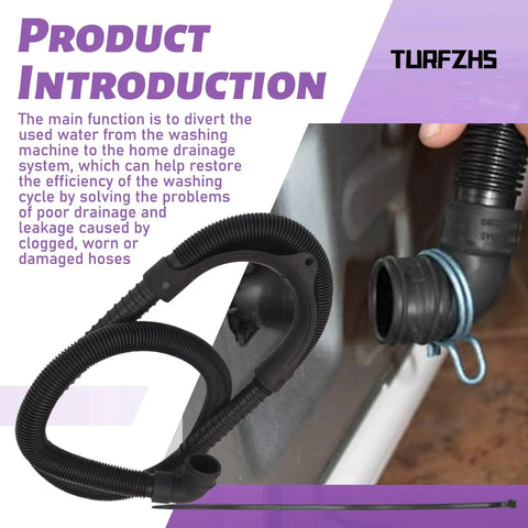 Washer Drain Hose Replacement Compatible With Maytag 1CWTW4 2DWTW 3DWTW 3LWTW 3NWTW4800 3SWTW4800 4GWTW 4GMVW 4KMVW 4KNTW 7MMVW Series Plug And Play No Fuss Install Flexible Hose black drain hose with washer connection