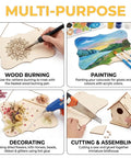 Pack Of 12 Unfinished Rectangular Wood Plaques Measuring 8.8 By 5.7 Inches With Free Burlap Twine For Diy Craft Painting Or Wood Burning showing wood burning, painting, and decorating options.