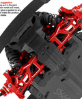 Beefed Up Rc Upgrade Parts Kit For Mini Rally Vxl Ford Rs200 And Mini Slash 4x4 Aluminum Suspension Arms Red Detail