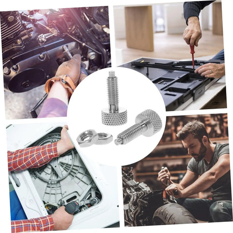Superior Stainless Steel Retractable Spring Plunger Set With Hella Smooth Knurled Grip shown in various applications in professional settings.