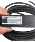 Compact Linear Motor LMC100X100S1 label showing model details and wiring, designed for automation and robotics.