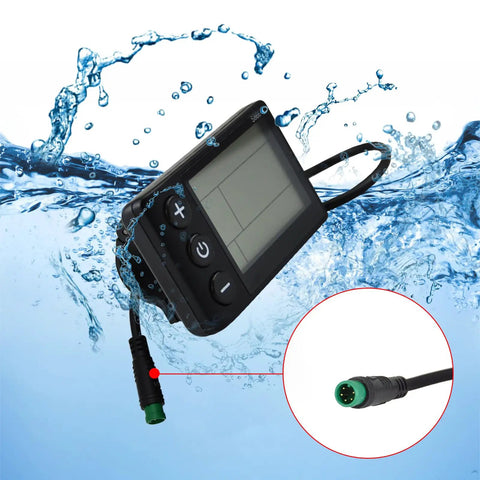 Electric Bicycle LCD Display Meter 24V 36V 48V Wireless Control Panel All In One Speedometer Odometer For Ebike And Electric Scooter Fits 22.2mm Handlebars DIY Friendly Modification Kit