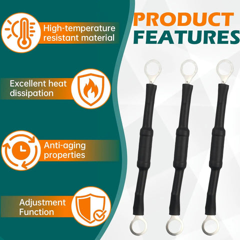 Top Shelf 3 Pack 500 Ohm Pre Charge Resistor Assembly For Ezgo 48V Golf Carts features high-temp resistance and anti-aging properties.