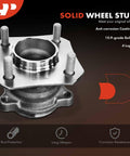 Close-up of Set Of Two Rear Wheel Bearing And Hub Assemblies For Nissan Sentra 2007 To 2012 L4 2.0L FWD with Four Lug ABS