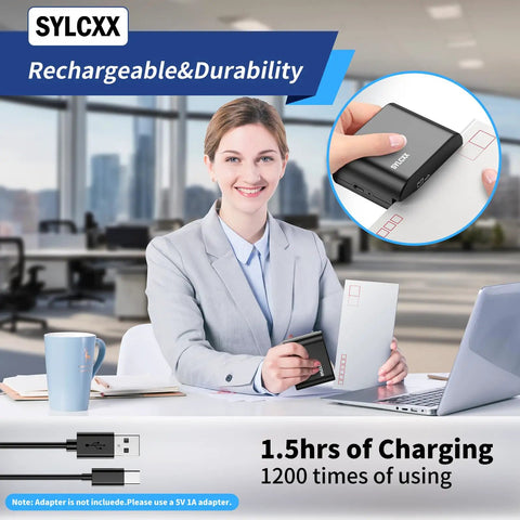 Rechargeable Electric Letter Opener With USB C Charging, Opens Envelopes Quick And Clean For Office Or Home, shown in use