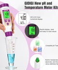 Kitchen Must Have Chef Grade Food PH Meter For Fermentation And Hot Sauce Testing With Digital PH Tester 3x50ml Buffer Kits in use