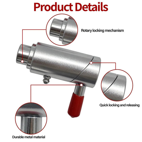 5/8 Inch Spring Loaded Twist Lock Plunger Pin Compatible With Cam Lock Wrecker Tow Truck details showing rotary locking mechanism and metal material.