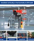 Beefy 1320 Lb Electric Hoist With Remote Control 110V overhead crane in warehouse and garage settings