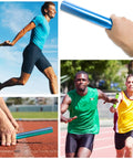 Aluminum Relay Batons For Track And Field, 29 Cm Long, 3.8 Cm Diameter, 50 G Each, Smooth Edges For Safe Grip, Corrosion Resistant High Strength Surface, Official Size Meets National Athletics Federation Standards, 4 Pack used in relay handoff