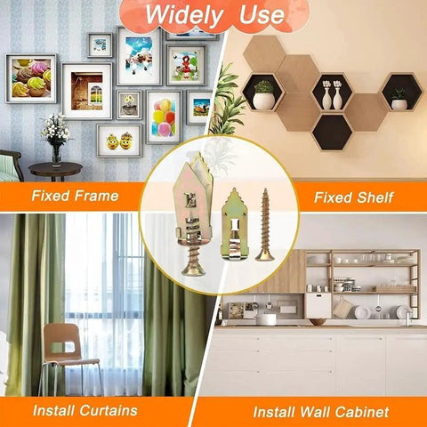 Heavy Duty 100 Piece Self Drilling Drywall Anchors And Screws Hollow Wall Expansion Kit With Deep Thread Design For Secure Mounts In Drywall Concrete Plasterboard And More, carbon steel anchors for frames, shelves, curtains