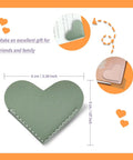 Top Tier Handmade Leather Heart Bookmarks Six Piece Set Soft Pu Leather Page Markers With Tight Stitching Designed For Serious Readers And Gifting Purposes A Straight Up Best Seller With Awesome Vibes, green heart bookmark, 6 cm size