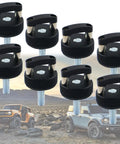 No Fuss Premium Quick Release Thumb Screws For Ford Bronco Hard Top Swap Setup With Locked Down D Ring Accessory Mounts 8 Piece Hardware Kit Black