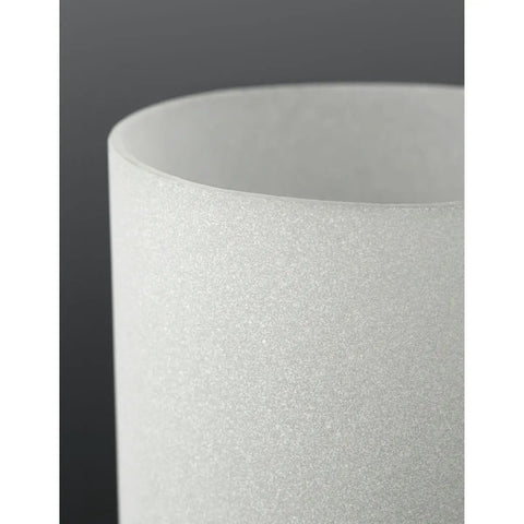 Close-up of etched parchment glass on Mingle LED 11-Inch Flush Mount Ceiling Light Modern Energy Efficient One-Light Fixture With Clean Look Low-Profile Design Great For Hallways And Kitchens Durable Build 5-Year Warranty.