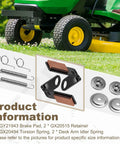 Two Set Heavy Duty Brake Pad Kit For 42 Inch Deck X Series Lawn Tractors Mowers showing components against a tractor background
