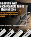 Quick Screw Down Clamps For Bow Xtender Fences And MFT Tables, used on bench dog hole table with straight edge system.