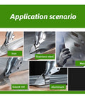 Portable Cordless Electric Shears for Metal Sheets cutting various materials like iron, stainless steel, metal, gauze net, and aluminum.