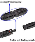 Solar Panel To DC 5.5mm X 2.1mm Male And Female Adapter Cable, 1.5m 16AWG Extension with polarity safe locking mechanism