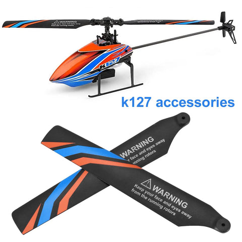 4 Pack Main Blade Propellers For XK K127 RC Helicopter Drone Replacement Spare Parts Upgrade Durable Plastic Build Easy Swap And Install For Smooth Flight And Strong Performance